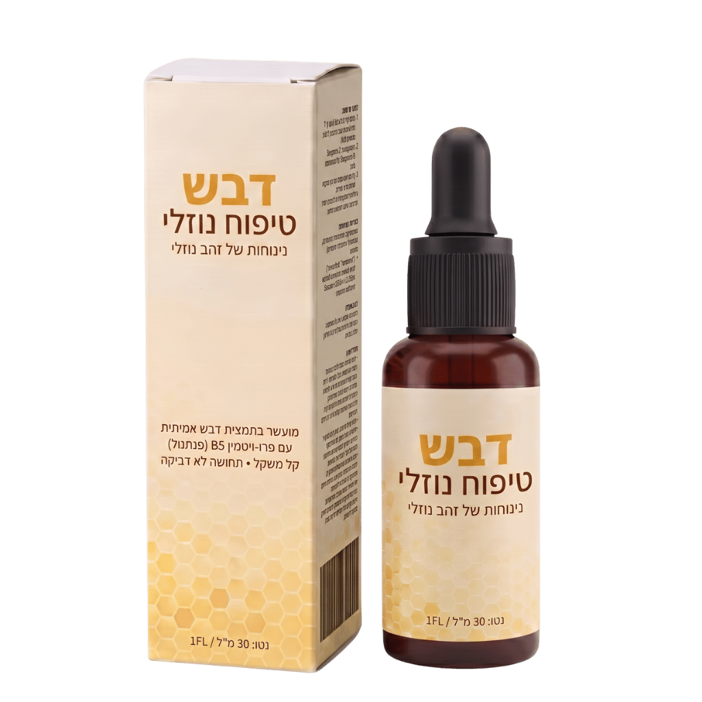 נוזל טיפוח עם דבש