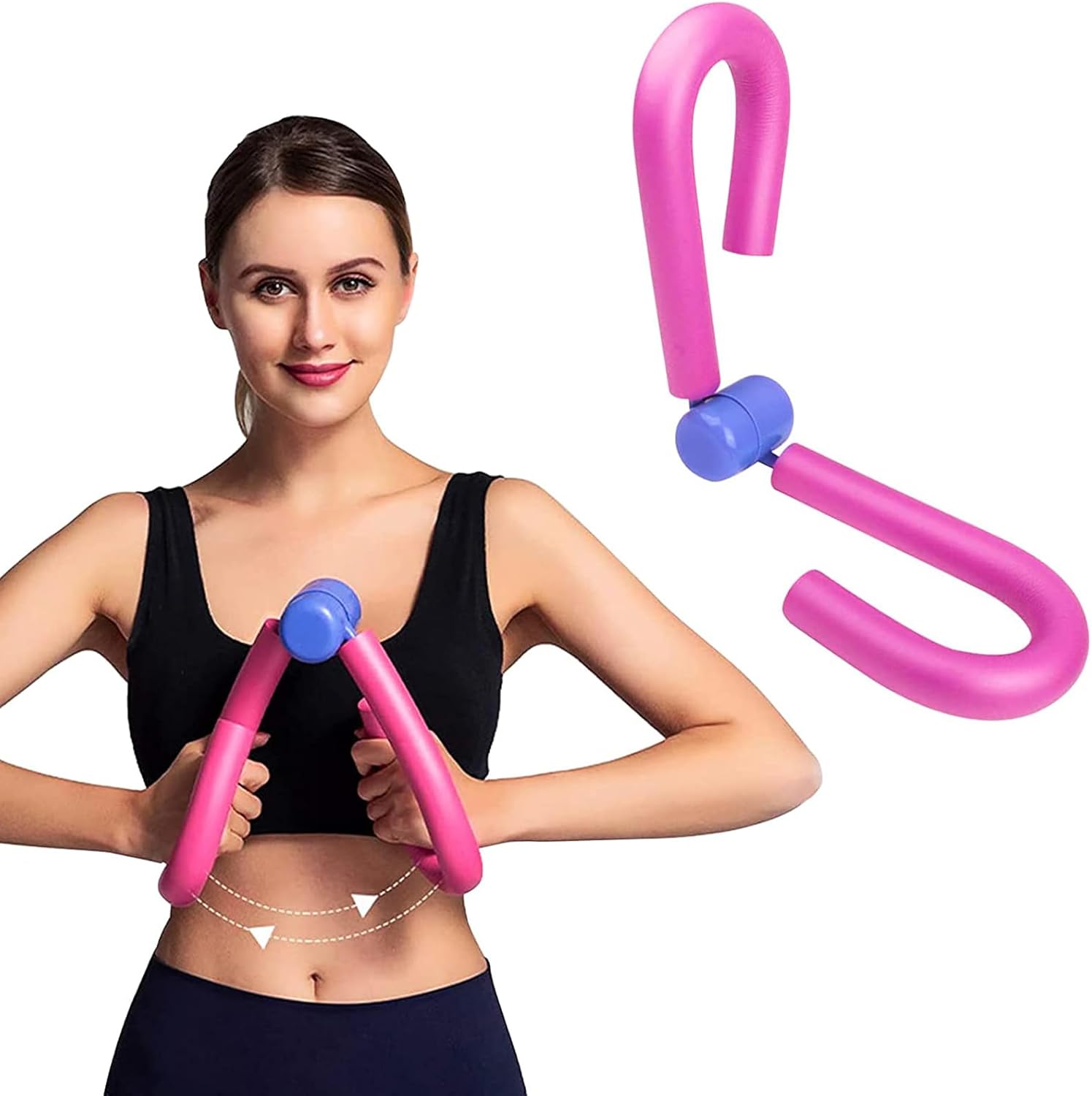 Woman using Alephneta ArmTone™ for upper body strength training at home.