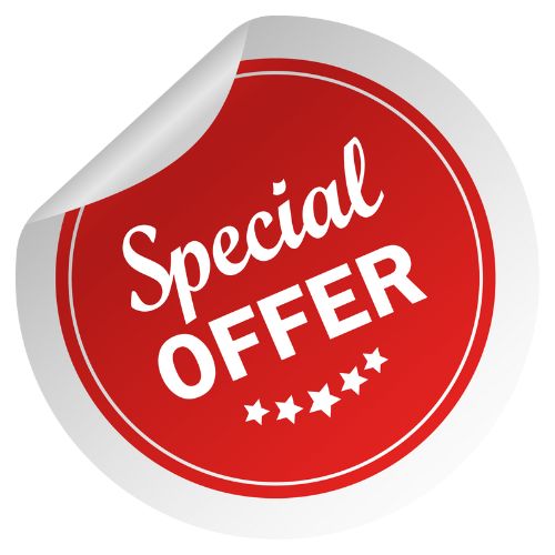 Sticker with the text 'Special Offer' highlighting a promotional deal.