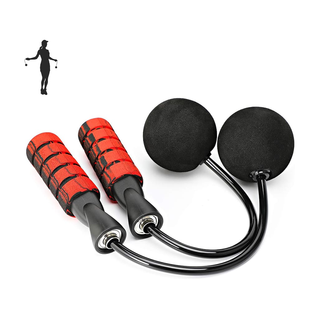 AlephNeta AeroSkip Mini cardio jump rope handles with weighted balls for a compact workout.