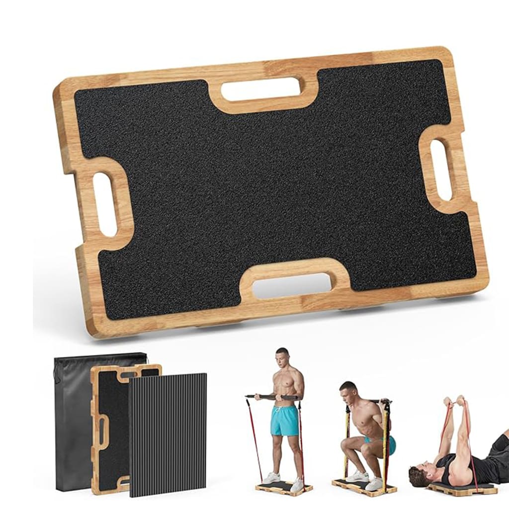 AlephNeta BalanceFlow wooden balance board designed for improving balance, coordination, and core strength training.