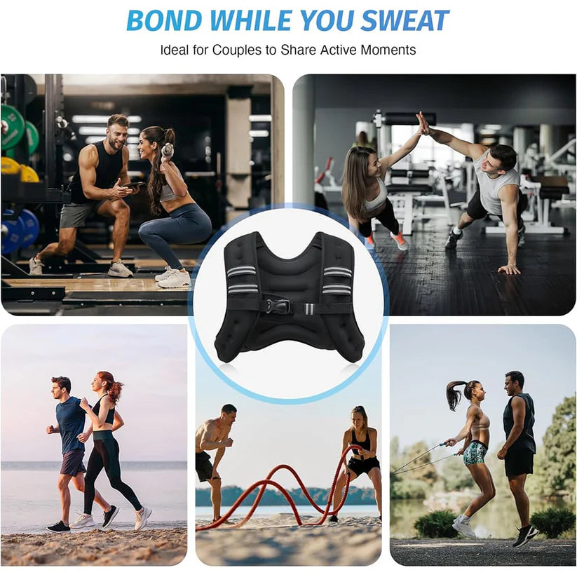 Alephneta CoreVest for couples to enhance workouts, featuring ergonomic design and adjustable straps for efficient training.