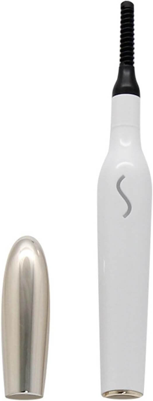 AlephNeta – מעגל ריסים חשמלי נטען עם בקרת טמפרטורה עם מכסה כסוף ותכנון קומפקטי.