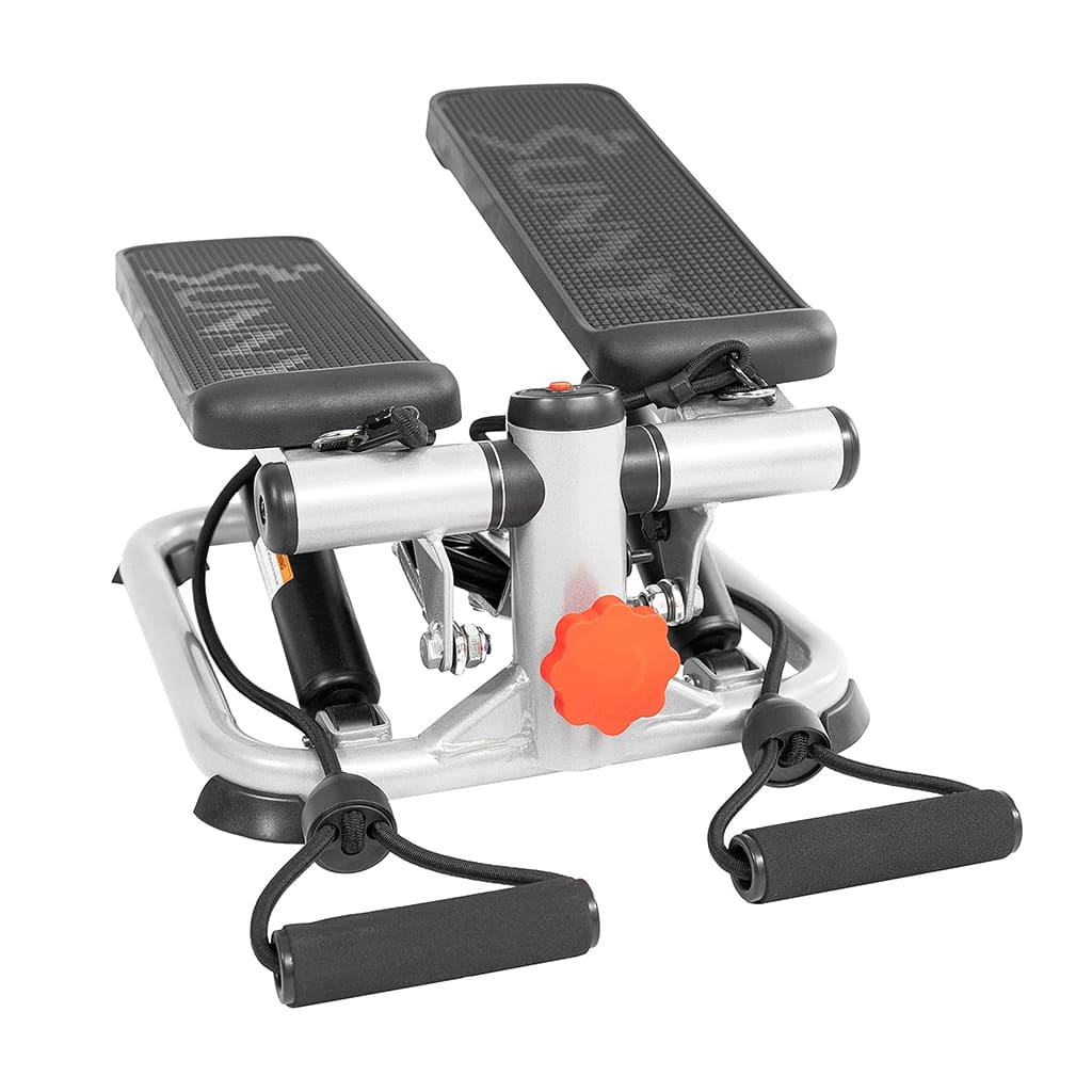 AlephNeta StepTone compact step trainer with resistance bands for effective home workouts.
